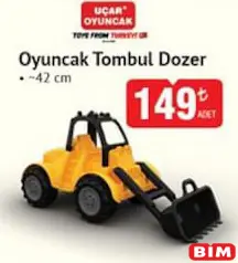 UÇAR OYUNCAK TOMBUL DOZER 42 CM UÇAR OYUNCAK TOMBUL DOZER 42 CM